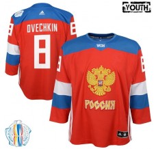 Dětský Dres Rusko Alexander Ovechkin 8 2016 World Cup of Hockey Červená Authentic