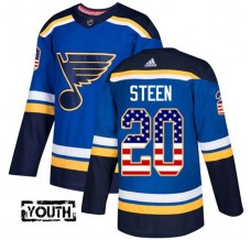 Dětský Dres St. Louis Blues Alexander Steen 20 USA Flag Fashion Modrá Authentic