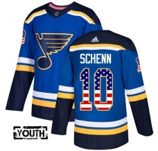 Dětský Dres St. Louis Blues Brayden Schenn 10 USA Flag Fashion Modrá Authentic