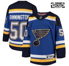 Dětský Dres St. Louis Blues Jordan Binnington 50 Modrá Premier Domácí