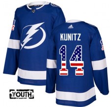 Dětský Dres Tampa Bay Lightning Chris Kunitz 14 USA Flag Fashion Modrá Authentic