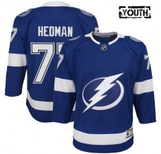 Dětský Dres Tampa Bay Lightning Victor Hedman 77 Modrá Premier Domácí