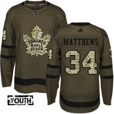 Dětský Dres Toronto Maple Leafs Auston Matthews 34 Maskáčová Zelená Authentic