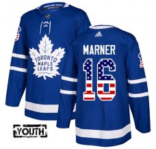 Dětský Dres Toronto Maple Leafs Mitchell Marner 16 USA Flag Fashion Modrá Authentic
