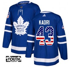 Dětský Dres Toronto Maple Leafs Nazem Kadri 43 USA Flag Fashion Modrá Authentic