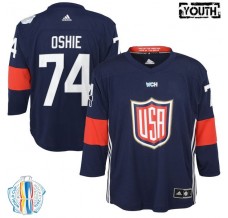 Dětský Dres USA T.J. Oshie 74 2016 World Cup of Hockey Námořnická Modrá Authentic