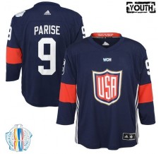 Dětský Dres USA Zach Parise 9 2016 World Cup of Hockey Námořnická Modrá Authentic