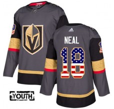 Dětský Dres Vegas Golden Knights James Neal 18 USA Flag Fashion Šedá Authentic