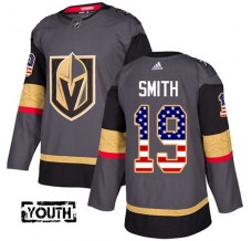 Dětský Dres Vegas Golden Knights Reilly Smith 19 USA Flag Fashion Šedá Authentic
