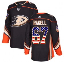 Pánské Dres Anaheim Ducks Rickard Rakell 67 USA Flag Fashion Černá Authentic