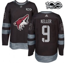 Pánské Dres Arizona Coyotes Clayton Keller 9 1917-2017 100th Anniversary Patch Černá Authentic