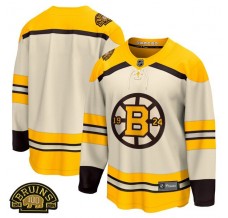 Pánské Dres Boston Bruins Blank 100th Anniversary Patch Krémová Premier Breakaway Alternativní