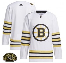 Pánské Dres Boston Bruins Blank Primegreen 100th Anniversary Patch Bílá Authentic Alternativní