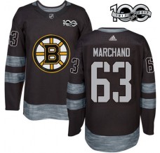 Pánské Dres Boston Bruins Brad Marchand 63 1917-2017 100th Anniversary Patch Černá Authentic