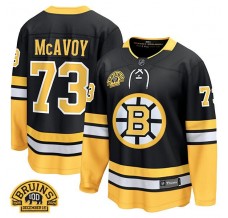 Pánské Dres Boston Bruins Charlie McAvoy 73 100th Anniversary Patch Černá Premier Breakaway Alternativní