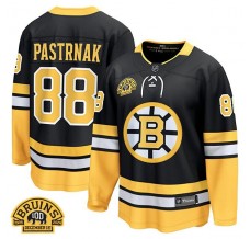 Pánské Dres Boston Bruins David Pastrnak 88 100th Anniversary Patch Žlutá Premier Breakaway Alternativní
