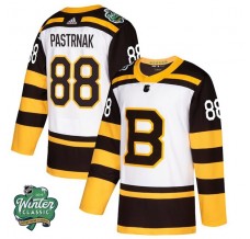 Pánské Dres Boston Bruins David Pastrnak 88 2019 Winter Classic Patch Bílá Authentic
