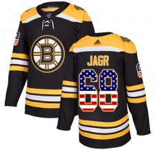 Pánské Dres Boston Bruins Jaromir Jagr 68 USA Flag Fashion Černá Authentic