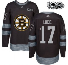 Pánské Dres Boston Bruins Milan Lucic 17 1917-2017 100th Anniversary Patch Černá Authentic