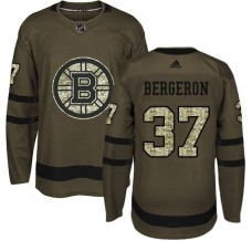 Pánské Dres Boston Bruins Patrice Bergeron 37 Maskáčová Zelená Authentic