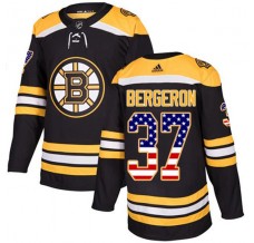 Pánské Dres Boston Bruins Patrice Bergeron 37 USA Flag Fashion Černá Authentic