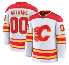 Pánské Dres Calgary Flames Custom Bílá Premium Venkovní