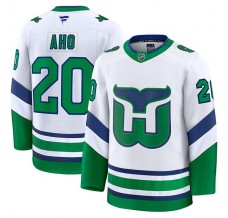 Pánské Dres Carolina Hurricanes Sebastian Aho 20 Whalers Throwback Bílá Premium Alternativní