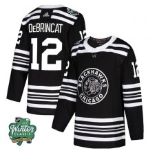 Pánské Dres Chicago Blackhawks Alex DeBrincat 12 2019 Winter Classic Patch Černá Authentic
