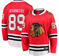 Pánské Dres Chicago Blackhawks Andreas Athanasiou 89 Červená Breakaway Domácí