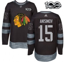 Pánské Dres Chicago Blackhawks Artem Anisimov 15 1917-2017 100th Anniversary Patch Černá Authentic