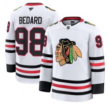Pánské Dres Chicago Blackhawks Connor Bedard 98 Bílá Premium Venkovní
