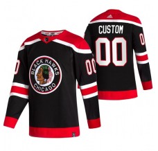 Pánské Dres Chicago Blackhawks Custom 2020-21 Reverse Retro Šedá Authentic