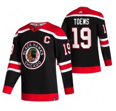 Pánské Dres Chicago Blackhawks Jonathan Toews 19 2020-21 Reverse Retro Šedá Authentic