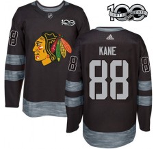 Pánské Dres Chicago Blackhawks Patrick Kane 88 1917-2017 100th Anniversary Patch Černá Authentic