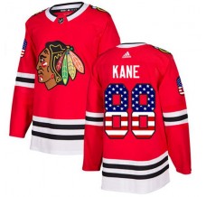 Pánské Dres Chicago Blackhawks Patrick Kane 88 USA Flag Fashion Červená Authentic