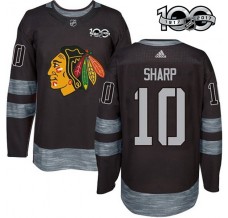 Pánské Dres Chicago Blackhawks Patrick Sharp 10 1917-2017 100th Anniversary Patch Černá Authentic