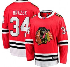 Pánské Dres Chicago Blackhawks Petr Mrazek 34 Červená Breakaway Domácí