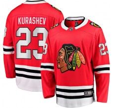 Pánské Dres Chicago Blackhawks Philipp Kurashev 23 Červená Breakaway Domácí