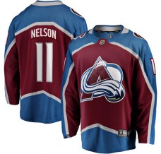 Pánské Dres Colorado Avalanche Brock Nelson 11 Burgundská Červená Breakaway Domácí
