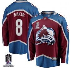Pánské Dres Colorado Avalanche Cale Makar 8 2022 Stanley Cup Champions Patch Burgundská Červená Breakaway Domácí