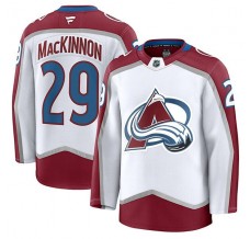 Pánské Dres Colorado Avalanche Nathan MacKinnon 29 Bílá Premium Venkovní