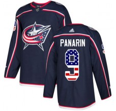Pánské Dres Columbus Blue Jackets Artemi Panarin 9 USA Flag Fashion Námořnická Modrá Authentic