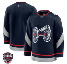 Pánské Dres Columbus Blue Jackets Blank 2025 Stadium Series Patch Námořnická Modrá Premium Alternativní