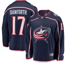 Pánské Dres Columbus Blue Jackets Justin Danforth 17 Námořnická Modrá Breakaway Domácí