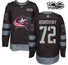 Pánské Dres Columbus Blue Jackets Sergei Bobrovsky 72 1917-2017 100th Anniversary Patch Černá Authentic