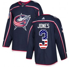 Pánské Dres Columbus Blue Jackets Seth Jones 3 USA Flag Fashion Námořnická Modrá Authentic