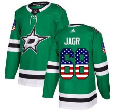 Pánské Dres Dallas Stars Jaromir Jagr 68 USA Flag Fashion Svěže Zelená Authentic