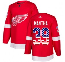 Pánské Dres Detroit Red Wings Anthony Mantha 39 USA Flag Fashion Červená Authentic