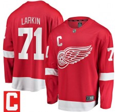 Pánské Dres Detroit Red Wings Dylan Larkin 71 Captain Patch Červená Breakaway Domácí