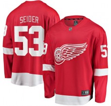Pánské Dres Detroit Red Wings Moritz Seider 53 Červená Breakaway Domácí